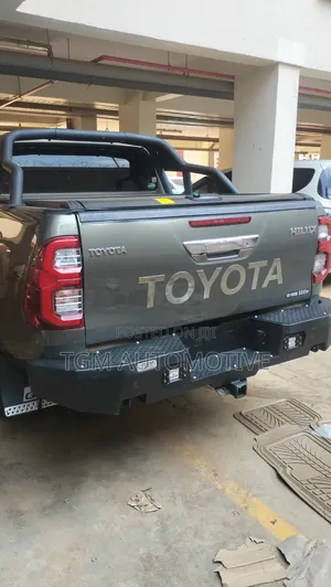 Fitted Toyota Hilux Revo Rocco Rear Bumper Bull Bar - Heavy Duty