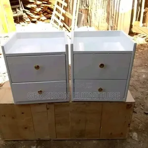 Modern White 2-Drawer Bedside Lockers (Pair)