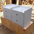 Modern White 2-Drawer Bedside Lockers (Pair) - 2