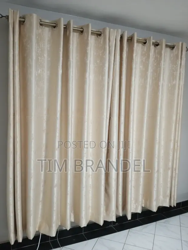 Pazia za Sebule - Beige Blackout (2 Vipande) - 1