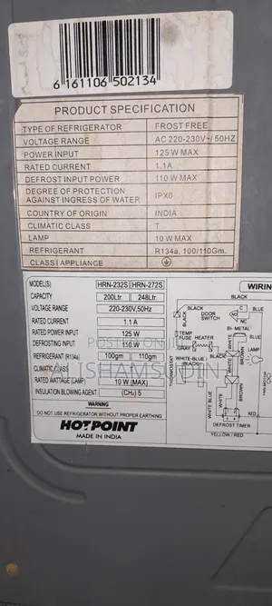 Used Hotpoint Fridge - Needs Compressor Replacement