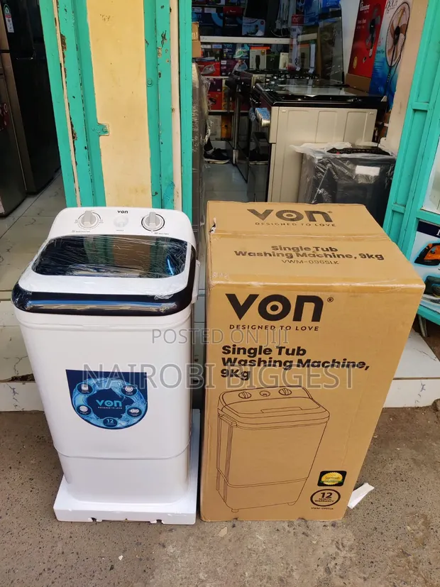 Von Washing Machine 9kg Single Tub - 1