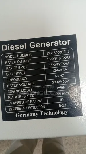 Jenereta ya Dizeli ya Pulsar 18/20kVA Baridi-ya-Hewa Halisi