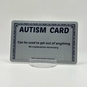 Autism Excuse Card - Silver