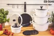 White 12-Piece Nonstick Edenburg Cookware Set - 1