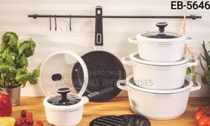 Edenburg Cookware Set Nyeupe Vipande 12 Nonstick