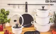 White 12-Piece Nonstick Edenburg Cookware Set - 2