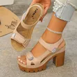 Platform Chunky Heels - Mpya Kabisa - 2