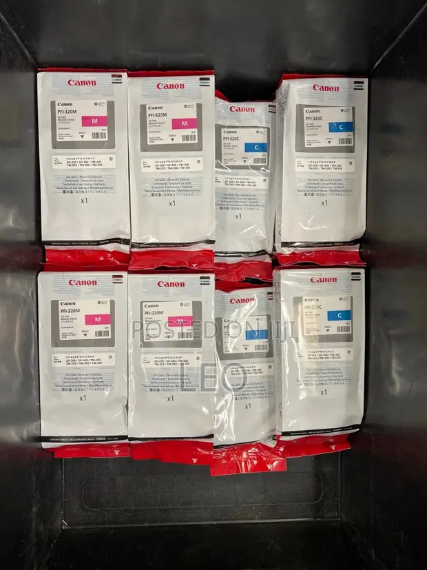 Canon PFI-320 Ink Tanks (Matte Black, Cyan, Yellow, Magenta) - 1