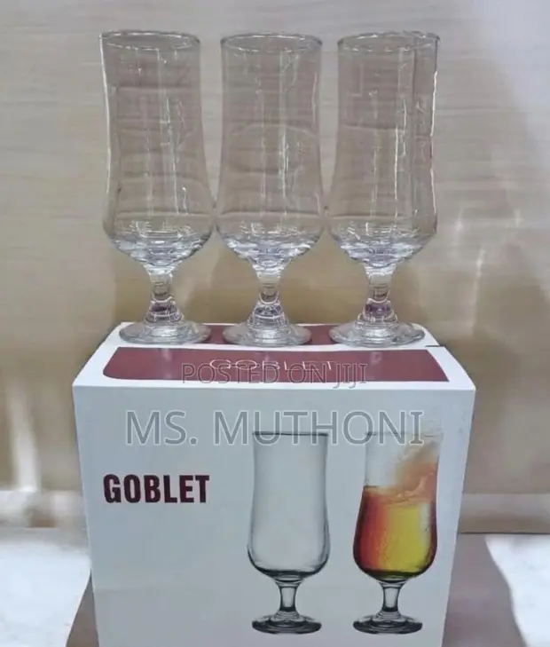 Red Cherry Tulip Goblet Set - Vipande 6, 380ml - 1