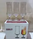 Red Cherry Tulip Goblet Set - Vipande 6, 380ml - 1