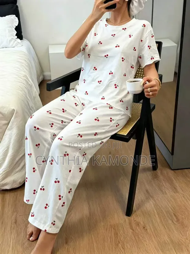Seti ya Pajama Mbili za Pamba Safi - 1