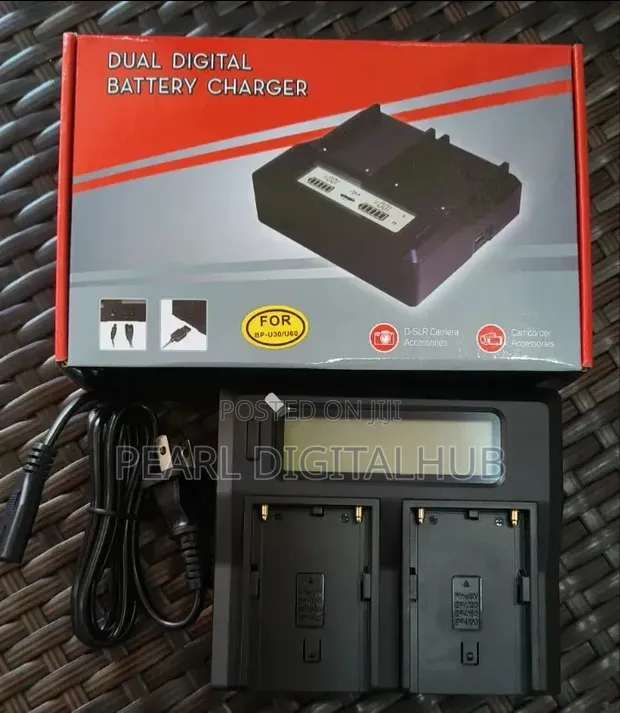 Dual LCD Battery Charger for Sony BP-U30/U60 - 1