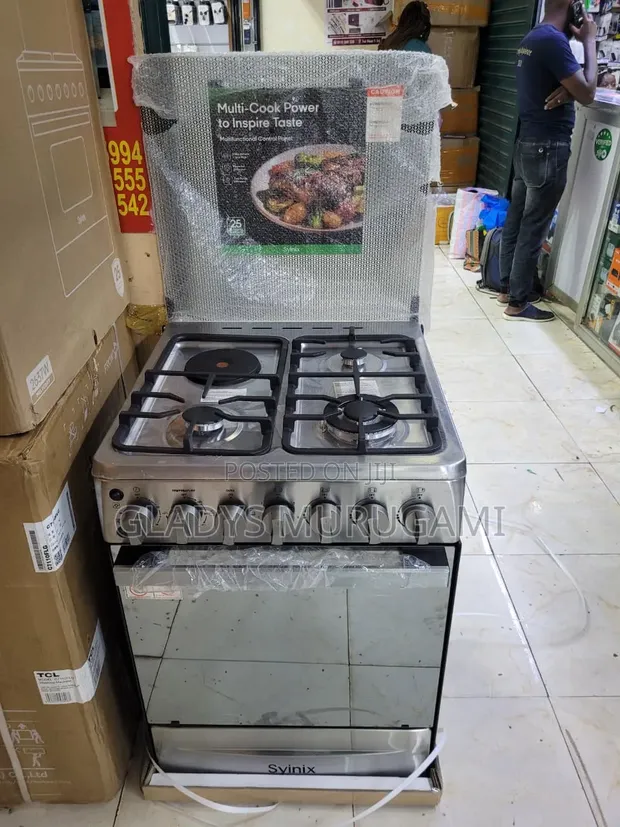 Syinix 60x60 Gas Cooker with Electric Oven (Q60GC5) - 1