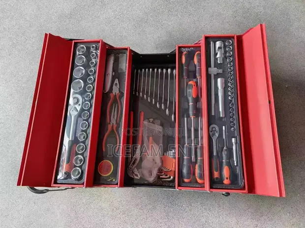 85-Piece Socket Wrench Mechanical Tool Box - 1