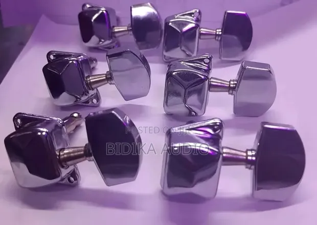 Chrome Guitar Tuning Pegs Machine Heads Set ya 6 - 1
