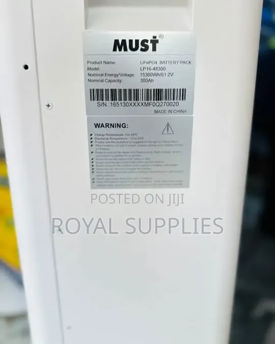 Must 15.36kWh Lithium Battery 51.2V 300Ah - 1