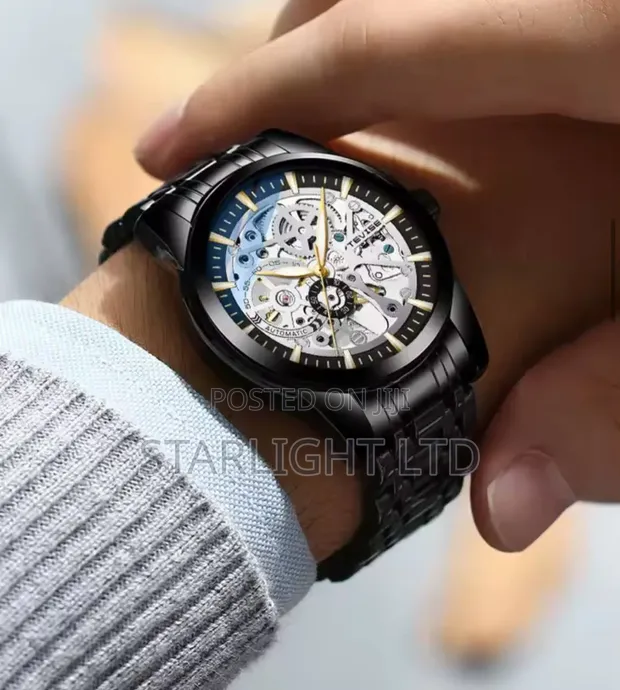 Full Mechanical Stainless Steel Wristwatch - 1