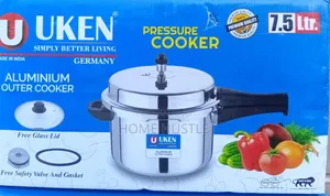 Uken Pressure Cooker ya Manual 7.5L na Lid ya Kioo ya Ziada