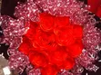 Artificial Satin Roses Bouquet - Red - 2