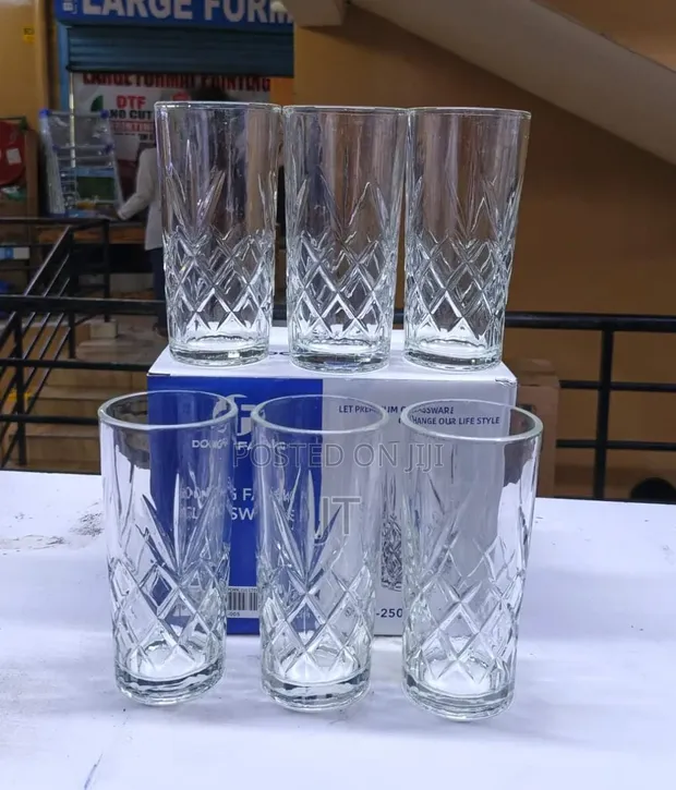 Kioo cha Highball chenye Muundo wa Almasi cha 330ml - 1