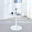 White Modern Round Tulip Dining Table - 2