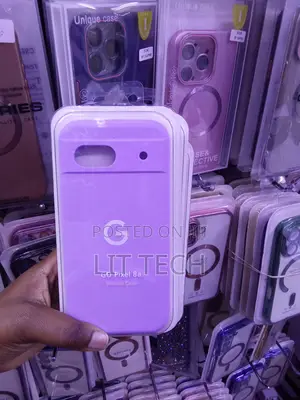 Kifuniko cha Silicone cha Rangi ya Zambarau Mwepesi kwa Google Pixel 8a