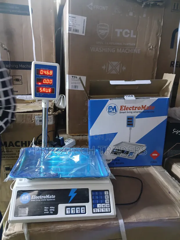 ElectroMate 40KG Digital Weighing Scale yenye Display - 1