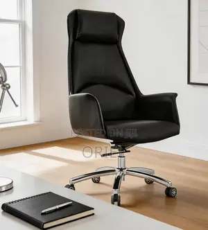 Modern Manager's High-Back Leather Executive Chair - Office Seat