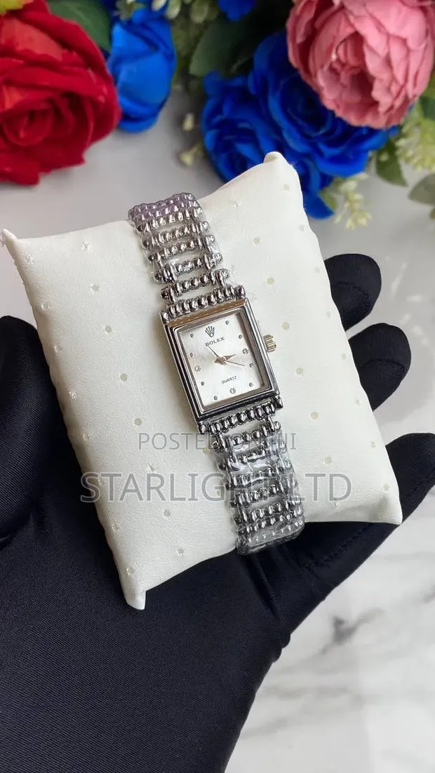 Silver Beaded Chain Strap Quartz Wristwatch - 1