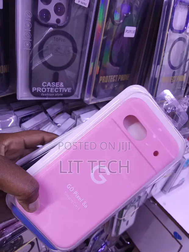 Pink Liquid Silicone Case for Google Pixel 8a - 1