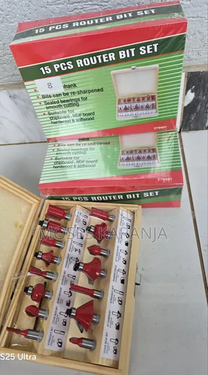 Set ya Vipande 15 vya Router vya 8mm kwa Uundaji Mbao