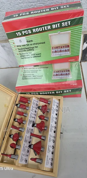 Seti ya Vipande 15 vya Router vya Kuni 8mm