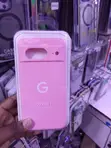 Pink Google Pixel 8 Liquid Silicone Case yenye Microfiber Lining - 1