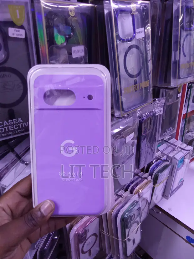Kifaa cha Google Pixel 8 cha Silicone cha Rangi ya Zambarau - 1