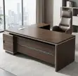 1.8m L-Shaped Executive Office Desk - Brown - 2