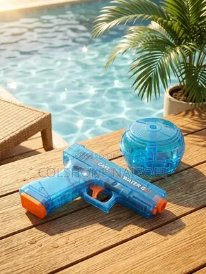Translucent Blue Pistol Water Gun Toy