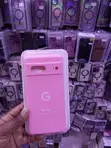 Pink Bubblegum Google Pixel 7 Kesi ya Silicone na Nguo Ndani - 2