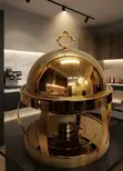 Elegant 8-Litre Gold Chafing Dish Food Warmer - 2