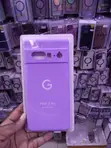 Kifaa cha Rangi ya Zambarau cha Google Pixel 6 Pro cha Silicone chenye Nguo Ndani - 1