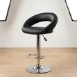Adjustable Height Leather Swivel Bar Stool - 3
