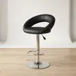 Adjustable Height Leather Swivel Bar Stool - 4