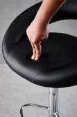 Adjustable Height Leather Swivel Bar Stool - 5