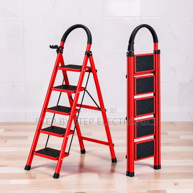 2, 3, 4, 5 Step Folding Ladder - Muundo Imara - 1