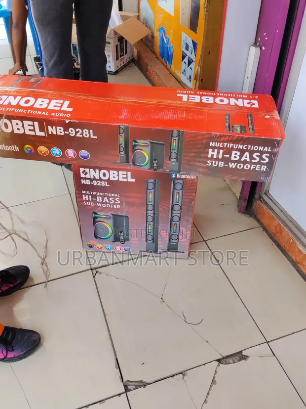 Nobel 2.1 Bluetooth Sound System with LED Tower Speakers - 1