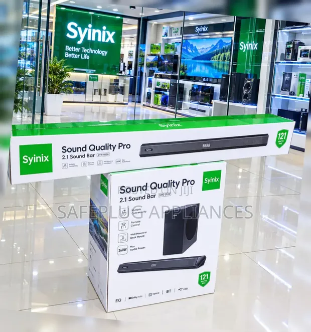 Syinix SYN-Q120 360W Soundbar | Bluetooth, USB/SD, Optical ARC - 1