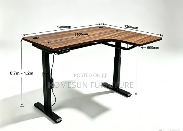 L-Shape Electric Desk 1.4m x 1.2m - 1