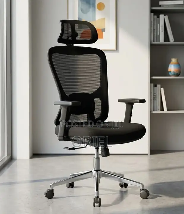 High-Back Orthopedic Office Chair - Ergonomic Desk Seat - 1