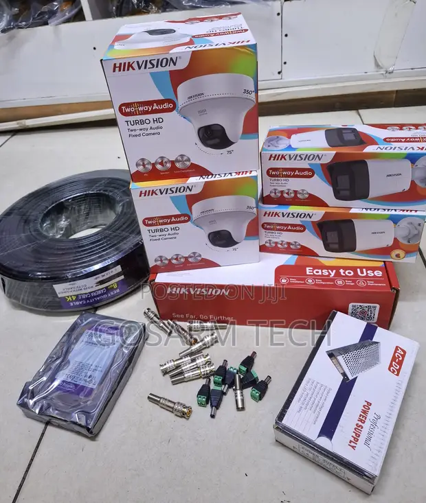 Hikvision 4-Set Full Color HD CCTV Kit yenye Sauti 2-Way - 1