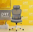 White Ergonomic Office Chair - Adjustable Height, Mesh Back - 5